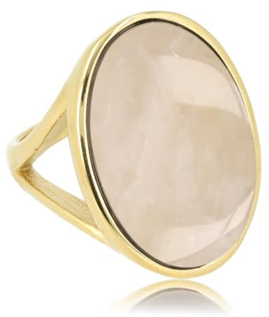 Goldener Statement-Ring mit Rosenquarz-Edelstein- Statement-Ring für Damen mit echtem Edelstein – zum Strahlen – ein echter Hingucker – erhältlich in Silber und Gold und verschiedenen Edelsteinen