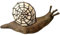 Bieye L30988 Land Schnecke Tiffany Stil Buntglas Akzent Tischlampe für Home Decor (Weiß, 10 T x 5 B x 5 H)