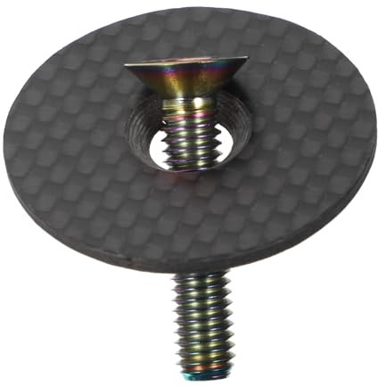 Yardwe Carbonfaser Fahrrad Headset Cap Mit Titan Schrauben Leicht Langlebig Staubgeschützt Vordergabel Steuersatz Abdeckung Für Vorbau Fahrradzubehör