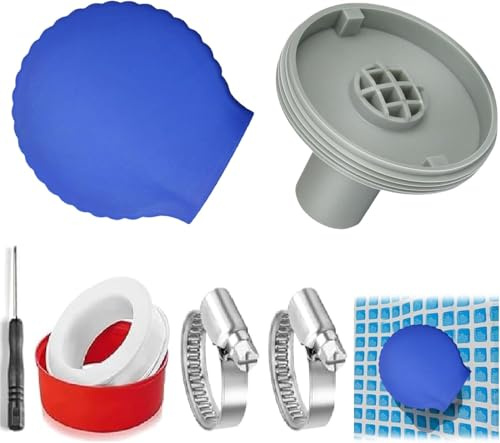 FZQBEY Pool Einlaufdüse 360° Drehbar für Intex Bestway Pool Düse Auslass Ausströmer Zubehör Ø32/38 mm, Intex Bestway Pool Zubehör Ersatzteile Poolzubehör, Blau (G)