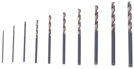 DEWIN 0.8‑3.0mm HSS Bohrer Set, 10pcs HSS Spiralbohrer Mini-Drehungen Bohren Schnitzen Lochen Multifunktional für Holz Plastik Bodhi Olivengrube Walnuss-Bienenwachsholz