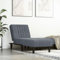 Teenpull Chaiselongue Dunkelgrau Samt, Verstellbar, Einzel-Schlafsessel, Ergonomisches Lounge-Sofa für Schlafzimmer, Wohnzimmer