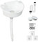 Fregadero de plástico simple, con manguera y desagüe, para garaje, sótano, taller, lavadero, lavabo, cocina, lavabo exterior, lavabo de jardín (blanco)