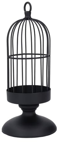 Focket Birdcage Kerzenhalter, Iron Birdcage Candlestick Halter Dekorative Vogelkäfige Kerzenhalter mit Vintage -Design für Hochzeittische Home Decor