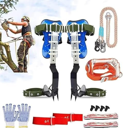 MYCGJH Juego de picos de escalada de árboles, equipo ajustable para trepar árboles, herramienta de escalada de árboles con pedal antideslizante para recoger frutas, deportes en interiores y exteriores