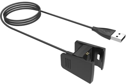 Homoyoyo Smartwatch Charge 2 Usb Charging Cable Charger Cradle Dock Adapter Replacement for Heart Rate Wristband Black