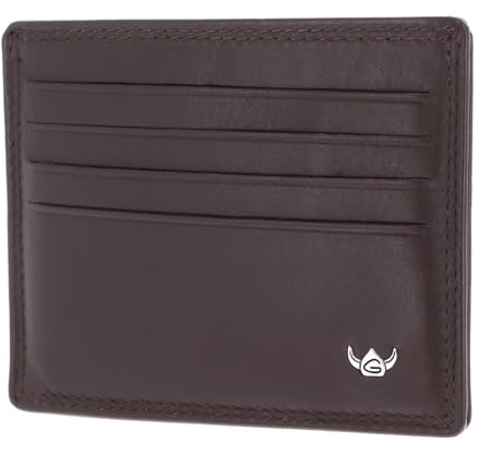 Golden Head Leder Kartenhalter Polo RFID Protect Kartenetui 4440 Dunkelbraun