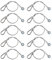 TSSS 10 Pieces 30cm Stage Light Safety Cables, Stainless Steel, PVC Coated, Security Hanger Wire Rope, Load 30KG