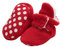 Stivali Invernali per Neonato Unisex Fondo Morbido Antiscivolo Stivali da Neve Bambino Cotone Piatto Pelliccia Calzino Bootie Regolabile (6-12 mesi, Rosso)