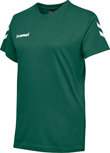 Hummel Damen Hmlgo Cotton Woman S/S T-shirts, Evergreen, XS EU