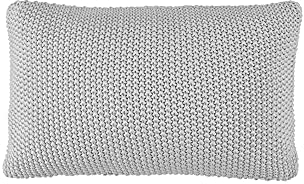Marc O Polo Strick Dekokissen Plaid Nordic Knit Silver Dekokissen 30x60 cm
