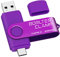 512 GB USB Type-C Flash Drive, USB-C 3.0 Memory Stick Jump Drive 2 in 1 for Android Phones Samsung Galaxy S10/S9/S8/Note 9, LG, Huawei, Tablets & Computer (Purple)