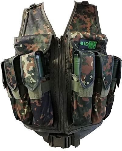 IDP Paintball Tactical Weste 9 Pods HP Magfed Flecktarn