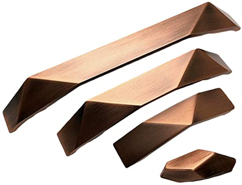 Molinter Möbelgriffe Schrankgriff Bogengriff Zinklegierung Schubladengriff Handgriff für Bücherschrank Kleiderschrank Schublade (Loch Distanz: 128mm, Kupfer)