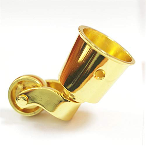 Swivel Wheel Caster, POWERTOOL Antique Vintage Cup Type Solid Brass Wheels for Furniture, Screw Style Fitting for Chairs Sofas and Tables(1Pcs)