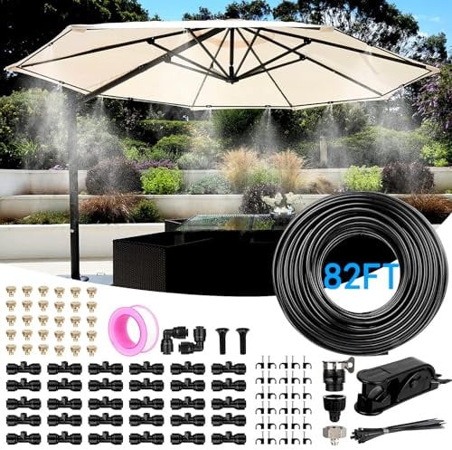 Misters for Outside Patio, Outdoor Misting Cooling System for Patio, Water Mister Outdoor, Outdoor Mister System for Garden Trampoline Greenhouse