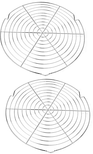 2 Piezas Rejilla de Enfriamiento, Rejilla para Enfriar Pasteles, Rejilla de Enfriamiento Redonda, Se Utiliza para Enfriar Pasteles para Evitar que la Comida Toque la Mesa(Plateado)