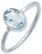 mantraroma Ring 925 Silber Damen blau Topas Edelstein blau schlicht modern