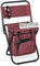 Relaxdays Campinghocker mit Tasche, faltbar, mit Lehne, Camping, Garten, tragbarer Klapphocker, HBT 60x35x35 cm, rot