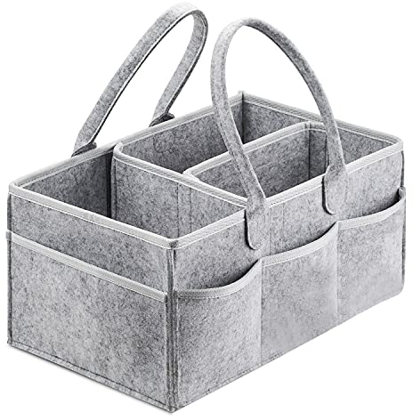 Apore Baby Windel Caddy Organizer Wickeltisch Tragbar Filz Baby Windeltaschen Auto Travel Ablagekorb Windeln Aufbewahrungsbox für Windeln, Kid Spielzeug,Baby Dusche Geschenk Korb