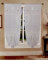Coppia Tende a Pacchetto Regolabili a Vetro ESTER per Finestra 60X150cm e Portafinestra 60x240cmpronte da appendere (60x150, Bianco-Beige)