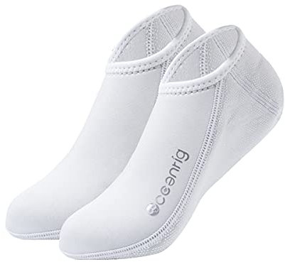 nitescuba Tauchsocken 2.5mm Neopren Neoprenanzug Socken Thermalwasser Socken Flossensocken zum Schnorcheln Surfen (DE/NL/SE/PL, Alphanumerisch, XL, Regular, Regular, Weiß)