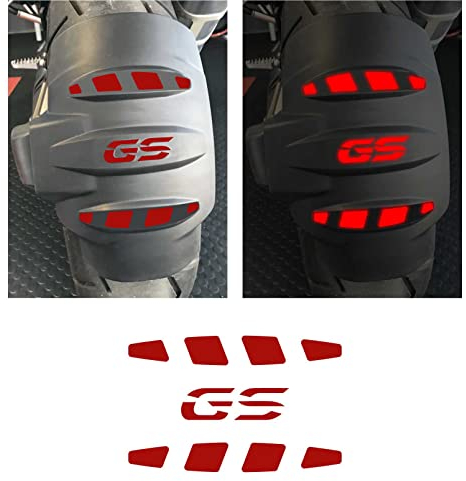 3 Stück REFLEKTIERENDE Aufkleber Kompatibel mit Motorrad R 1200 1250 GS Adventure HECKFENDER Rot