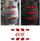 Adesivi RIFRANGENTI per PARAFANGO POSTERIORE compatibile con/sostitutivo per BMW Motorrad R 1200 1250 GS Adventure (rosso)