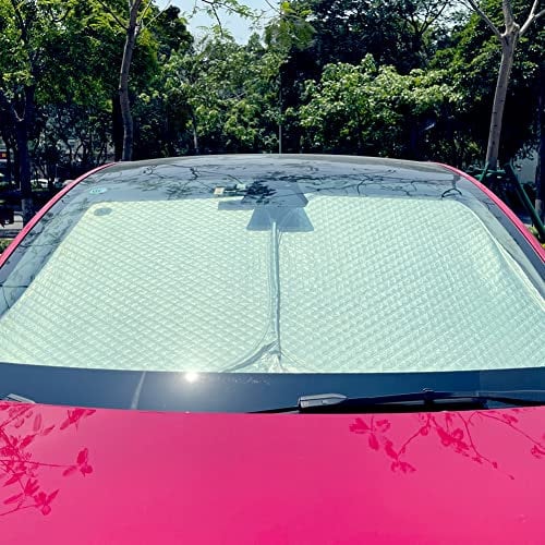 TESBEAUTY Verbesserte Tesla Camping-Sichtschutzvorhänge Sichtschutz Camping-Sonnenschutz Sonnenschutz Tesla Model Y UV-Blocker 4-lagiges Material Windschutzscheibenabdeckung