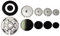 Electrolux Rex Aeg Zanussi - Kit 5 bruciatori completi di piattelli spartifiamma 4 fuochi + tripla corona per cucina piano cottura 5 fuochi - Made in Italy - EL01 - Prodotto originale