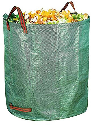 TOMYEUS Trash Cans Big Portable Trash Can Collapsible Pop-Up Garden Leaf Trash Can Garbage Storage Bag Flowers and Grass Collection Bin for Garden Camping Kitchen Bathroom Trash Cans