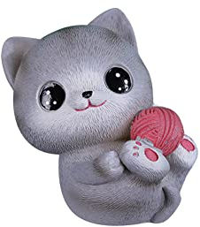 Katze Wackelkopf Schaukelspielzeug, Auto Armaturenbrett Dekoration Harz Schütteln Kopf Katze Puppe Bobblehead Auto Kopfschütteln Tischdeko Wackelfigur Katze für Auto Armaturenbrett Ornament