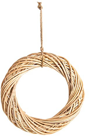 Logbuch-Verlag Corona de sauce de madera de sauce natural, color beige claro, idea decorativa para regalo, diámetro de 38 cm