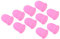 PATIKIL 0.67 10Pack Gummi Fingerspitze Silikon Daumen Fingerkuppen Schutz Abdeckungen Schutzpolster Fingerhut für Büro Zählen Sortieren Nähen Mittel Größe Rosa