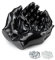 Tapeera Hand Shaped Succulent Planter Pot - Crystal Holder Display - Air Plant Holder Hand Planter - Giving Hands Sculpture Decor - Key Holder Bowl Ring Dish Trinket Dish - Candle Holder (Black)
