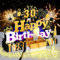 Geburtstagskarte, 30. Geburtstagskarten mit Musik und Lichtern, ausblasbare 3D-Pop-Up-Karte, Geburtstagsmusik abspielen, LED-Kerzen ausblasen und alles Gute zum Geburtstag sagen – Schwarzgold