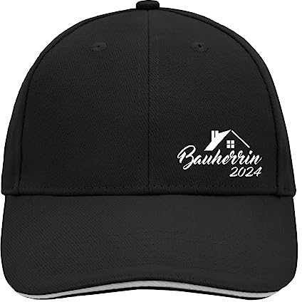 huuraa Cappy Mütze Bauherrin 2024 Haus Geschenk Kappe Black/Light Grey Bauherrin 2024 Geschenkidee