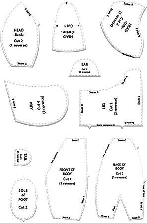 Fukamou Bear Schablonenlineal Set, Geometrische Schablonen Zeichnung Herrscher Aus Acryl, 10 Stücke