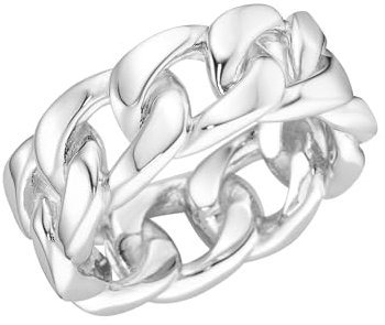 Giorgio Martello Milano Ring Ring Panzerketten-Design, Silber 925