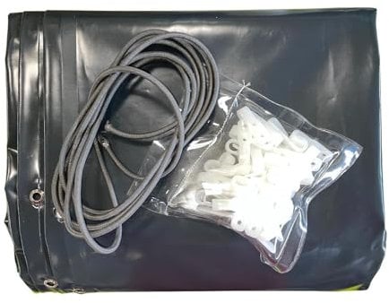 Bâche hivernage Piscine Hors Sol Gré Sunbay Braga 815 x 420 cm - Toile PVC 640 g/m² Gris foncé - Couverture Hiver