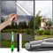 HOMTOL Film Fenêtre Anti Regard Film Occultant Fenêtre Anti Chaleur UV Brise Vue Fenêtre Miroir Protection de la Vie Privée pour Maison Bureau Magasin Argent Noir 110x200cm