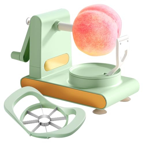 Apple Corer, Multi-Fruit Peeler, Manual Rotating Kitchen Gadget, Durable Heavy Duty Die Fruit Peeler, Citrus Peeler for Potato, Apple, Lemon, Peaches, Orange (A)