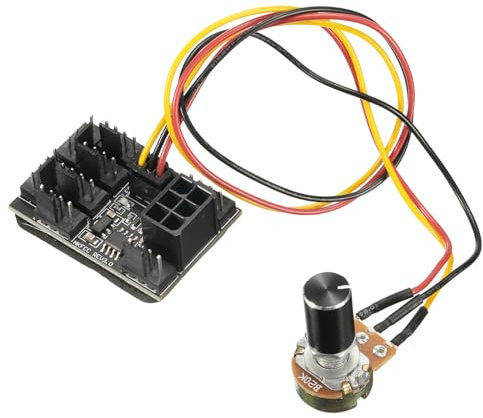sourcing map PWM Driver Module, 3 Pin 4 Pin Cooling Fan Hub with 6 Pin Port Switch 8 Way Splitter Fan Adapter