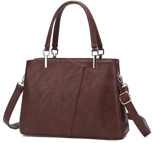 KouLi Buir Hobo Taschen für Damen, groß, PU-Leder, Geldbörsen und Handtaschen, Schultertaschen, Crossbody-Tasche, Tragegriff oben, rotviolett