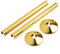 2 Pipes Radiator Tube Cover, 15Mm Radiator Pipe Hole Collars, Made of Chromium-Plated Plastic(Gold)