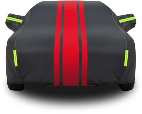 ZMXRF Auto Abdeckungen für VW Atlas SUV (Teramont) 2016 2017 2018 2019 2020 2021 2022,Vollgaragen Wasserdicht Atmungsaktiv Allwetterschutz Winddicht Staubdicht Kratzfest UV Schutz,Red