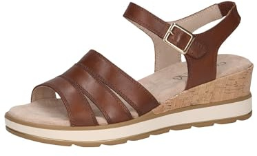 CAPRICE Damen Sandalen mit Keilabsatz aus Leder Sommer
