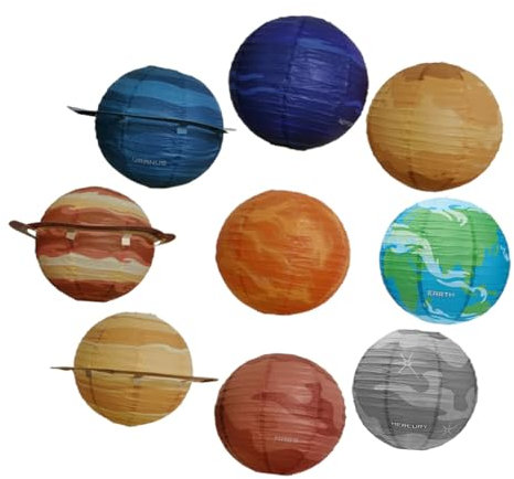 MILISTEN Hängende Weltraum-party-gastgeschenke Papierlaternen Planeten Dekorative Papierlaternen