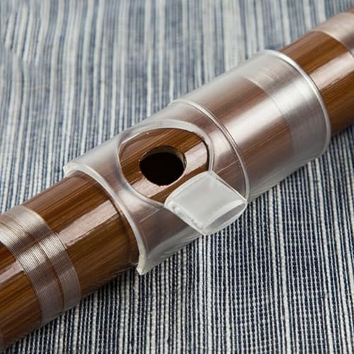 Beginner Flute Practice Mouthpiece, Plastic Flute Blowing Aid, Whistle Style, C/D/E/F/G Key, White/Transparent, S/M/L Sizes (D:Transparent S-G Key)