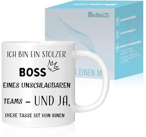 Tassen für Boss mit unschlagbaren Teams Geschenk für Weihnachts, Kaffeetasse to go, Geschenk für Männer Frauen, Erntedankfest, Weihnachten, 330ml